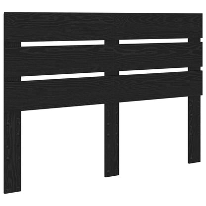 vidaXL Bed Frame with Headboard Black 140 x 200 cm Solid Pine Wood 6
