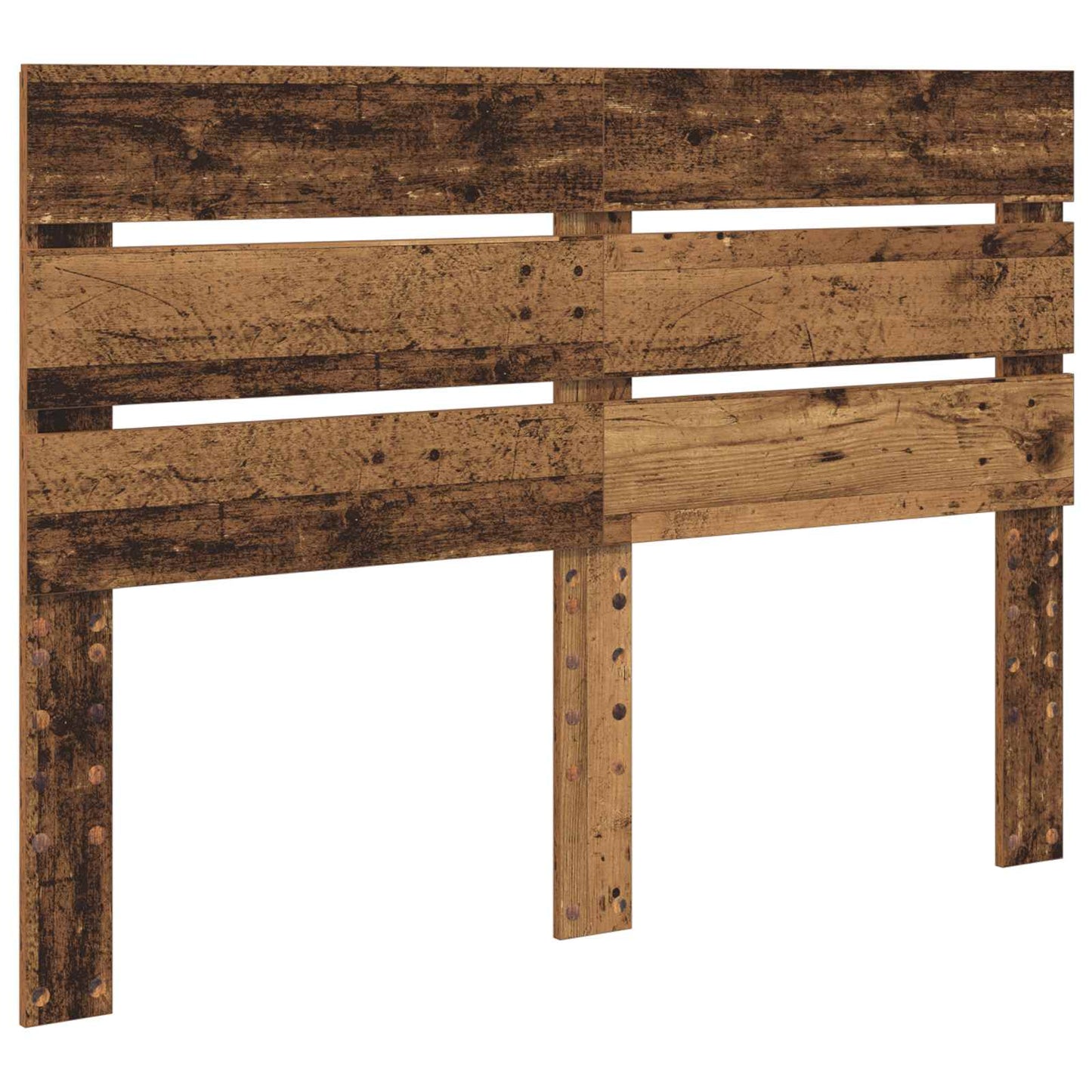 vidaXL Bed Frame with Headboard Old Wood 140 x 190 cm Solid Pine Wood 6