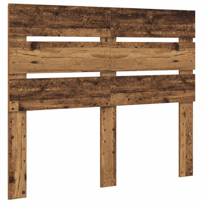 vidaXL Bed Frame with Headboard Old Wood 135 x 190 cm Solid Pine Wood 6