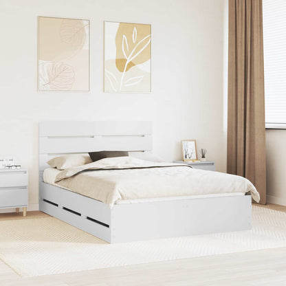vidaXL Bed Frame with Drawer White 160 x 200 cm Engineer Wood 1