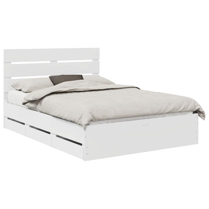vidaXL Bed Frame with Drawer White 160 x 200 cm Engineer Wood 2