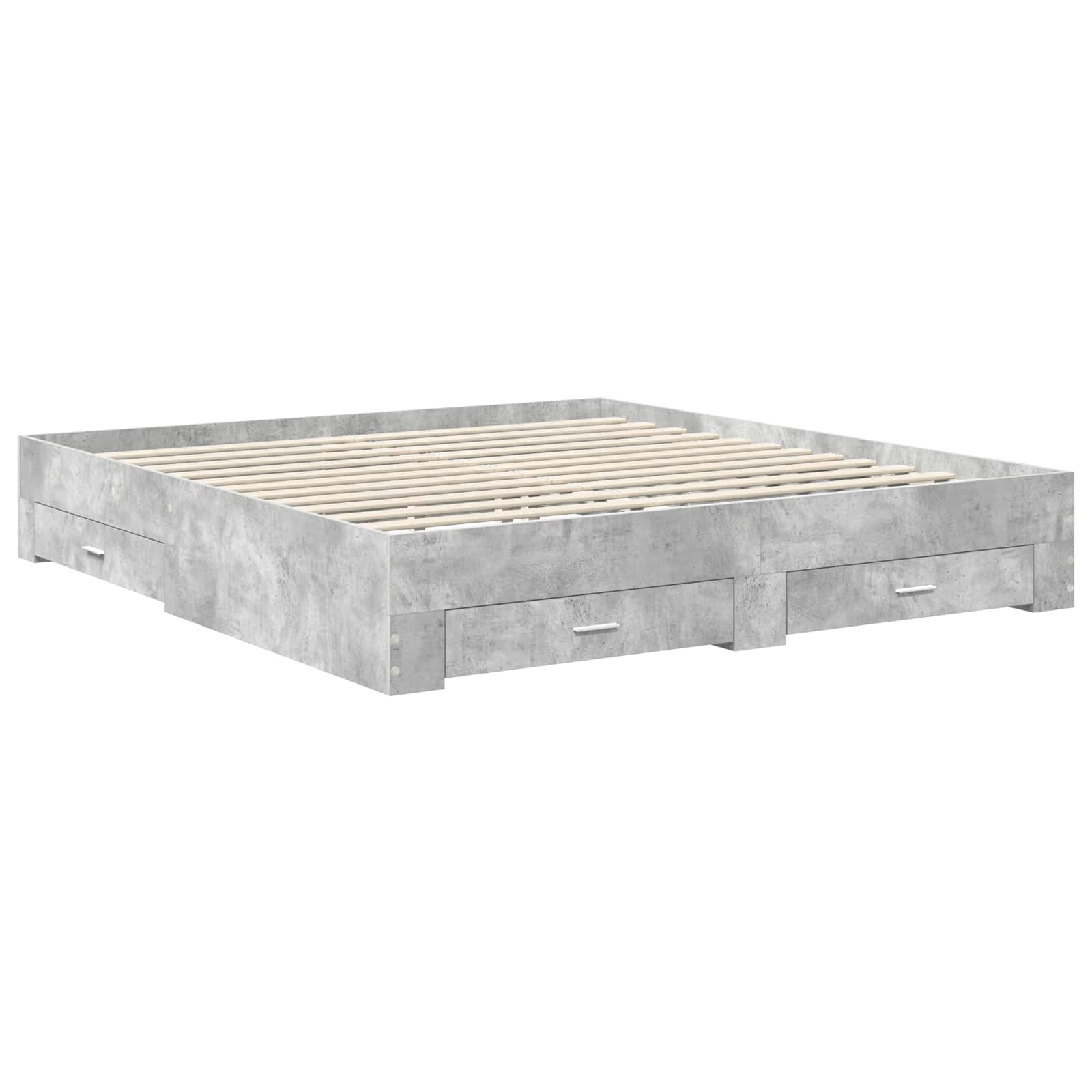 vidaXL Bed Frame Concrete Grey 180 x 200 cm Engineered Wood 6
