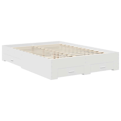 vidaXL Bed Frame with Drawer White 140 x 200 cm Engineered Wood 6