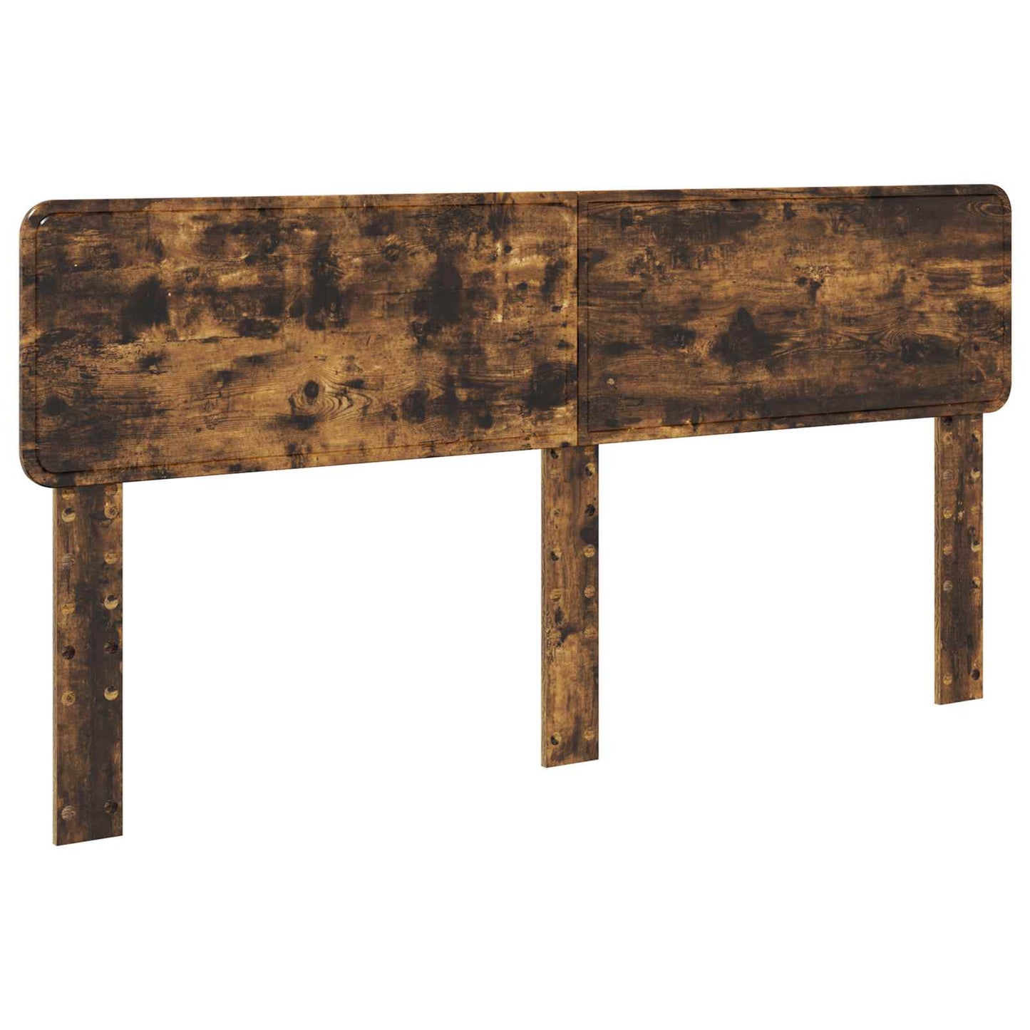 vidaXL Bed Frame Smoked Oak 200 x 200 cm Solid Pine Wood 6