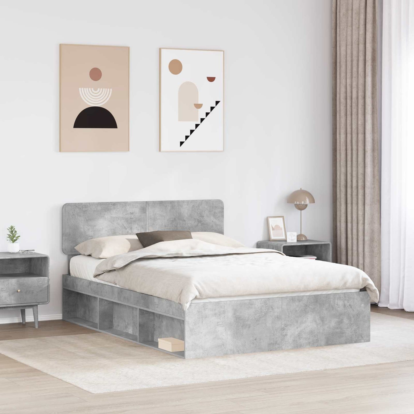 vidaXL Bed Frame with Headboard Concerte 160 x 200 cm Solid Pine Wood 3