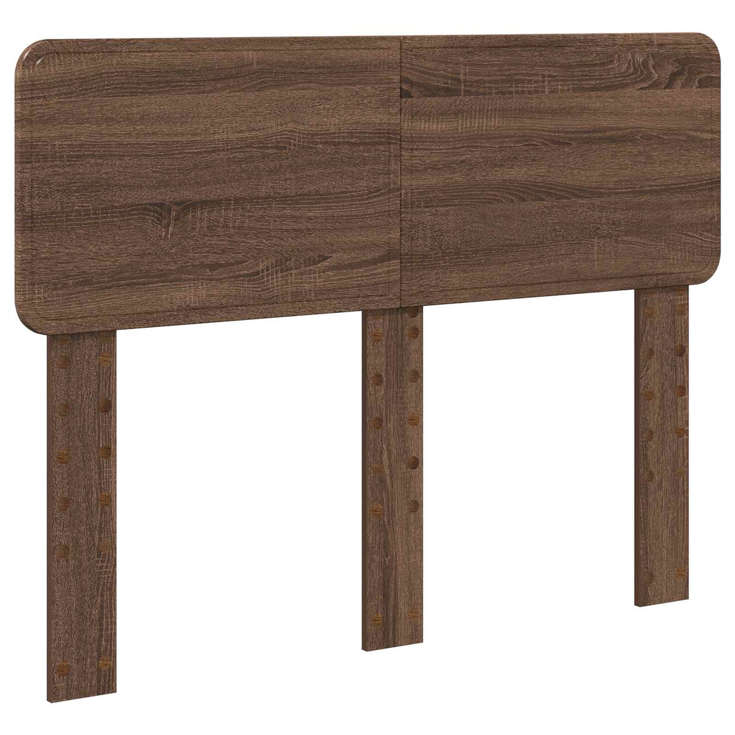 vidaXL Bed Frame with Headboard Brown Oak 120 x 200 cm Solid Pine Wood 6