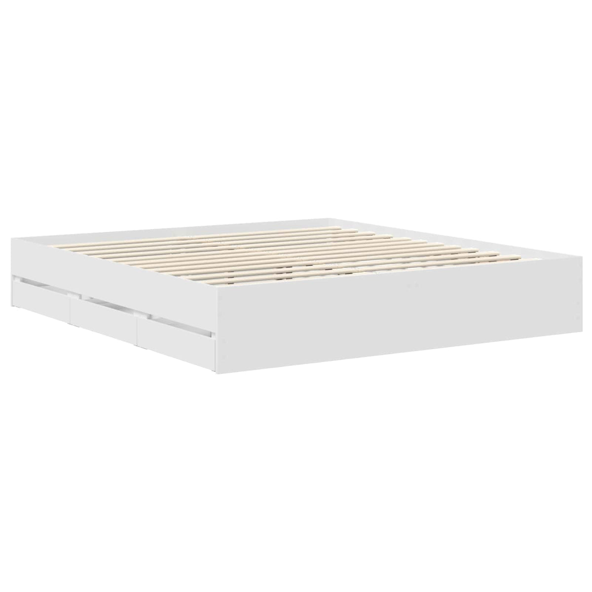 vidaXL Bed Frame with Drawer White 180 x 200 cm Engineered Wood 6