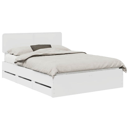 vidaXL Bed Frame with Drawer White 160 x 200 cm Engineered Wood 2