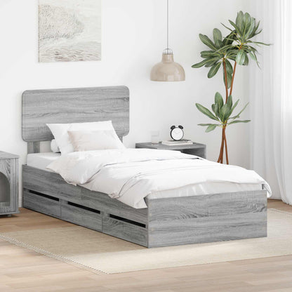 vidaXL Bed Frame with Drawer Engineered Wood Length 190 cm