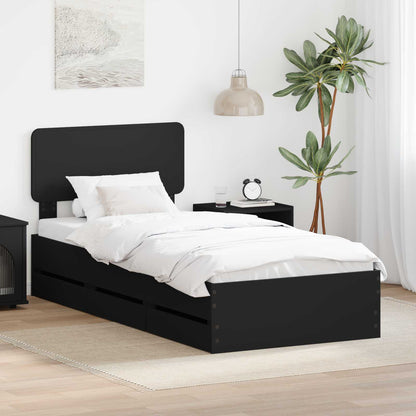 vidaXL Bed Frame with Drawer Engineered Wood Length 190 cm