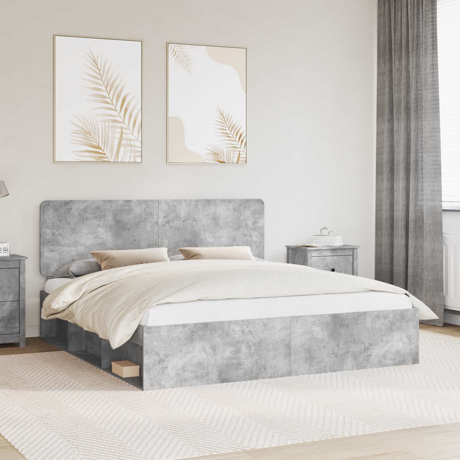 vidaXL Bed Frame with Headboard Concerte 180 x 200 cm Solid Pine Wood 1