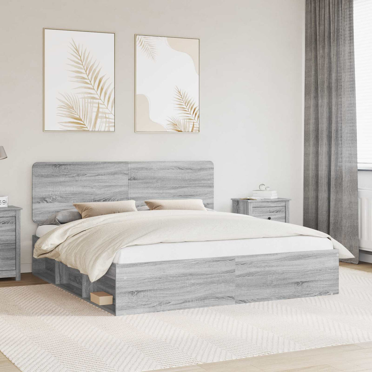 vidaXL Bed Frame 180 x 200 cm Solid Pine Wood Length 200 cm Width 180 cm