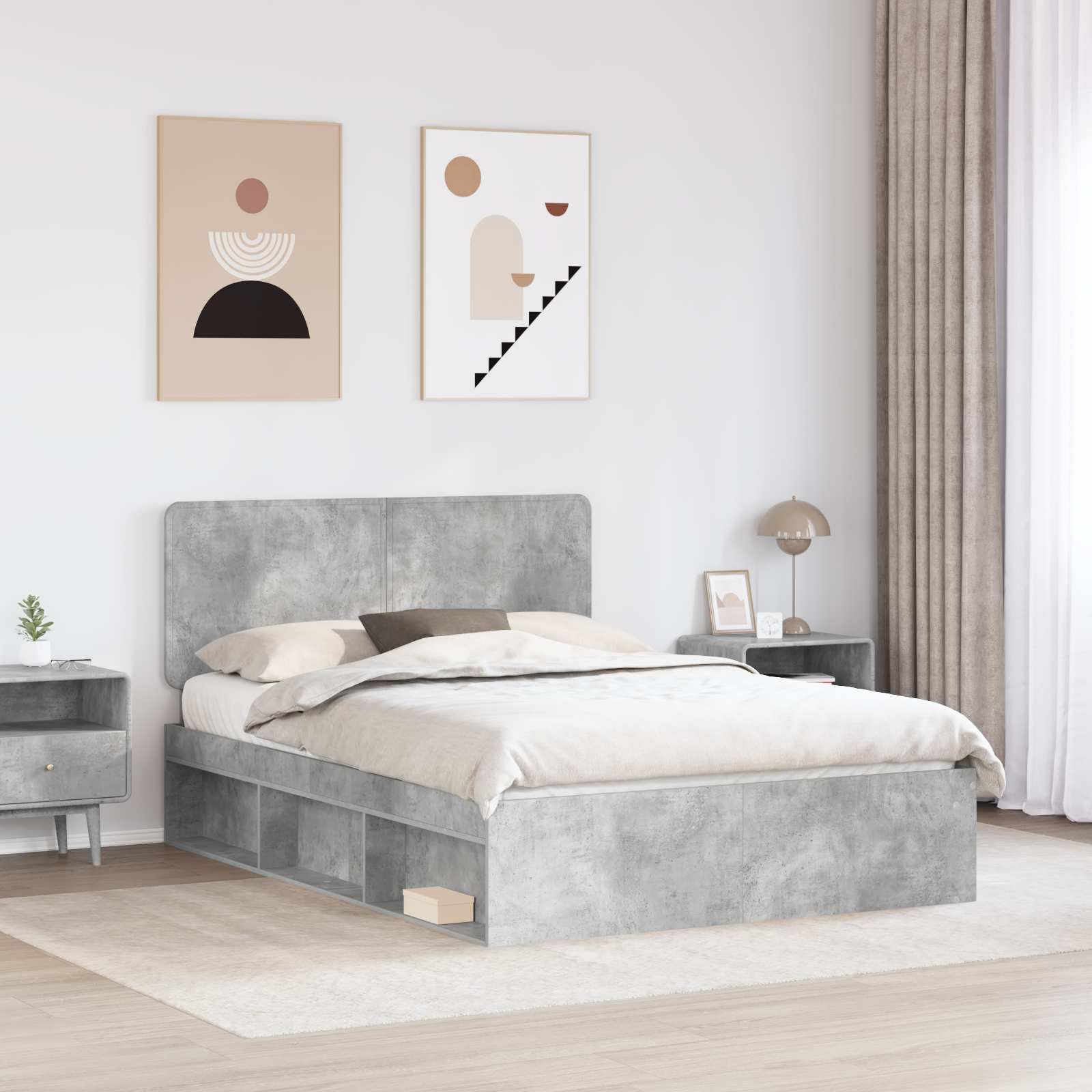 vidaXL Bed Frame with Headboard Concerte 160 x 200 cm Solid Pine Wood 3