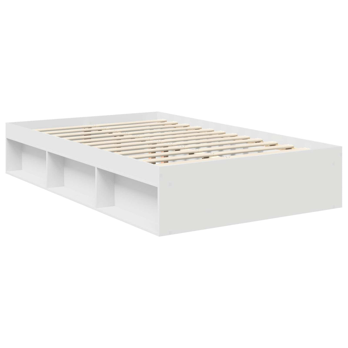 vidaXL Bed Frame with Headboard White 120 x 200 cm Solid Pine Wood 5
