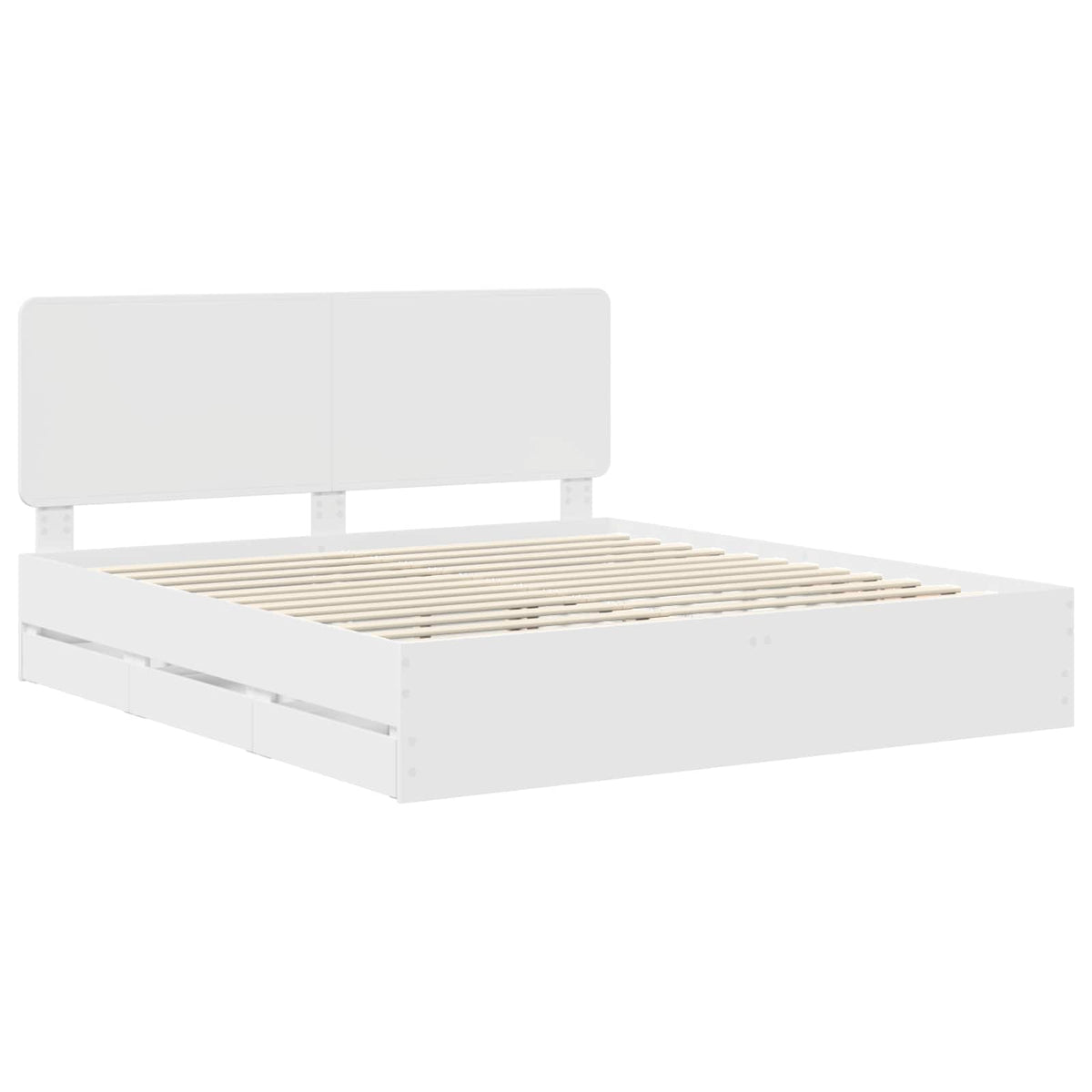 vidaXL Bed Frame with Drawer White 180 x 200 cm Engineer Wood 4