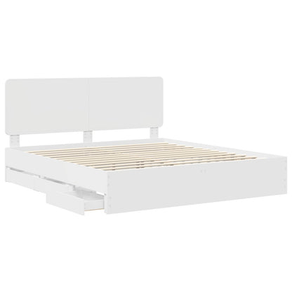 vidaXL Bed Frame with Drawer White 180 x 200 cm Engineer Wood 5
