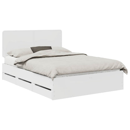 vidaXL Bed Frame with Drawer White 160 x 200 cm Engineer Wood 2