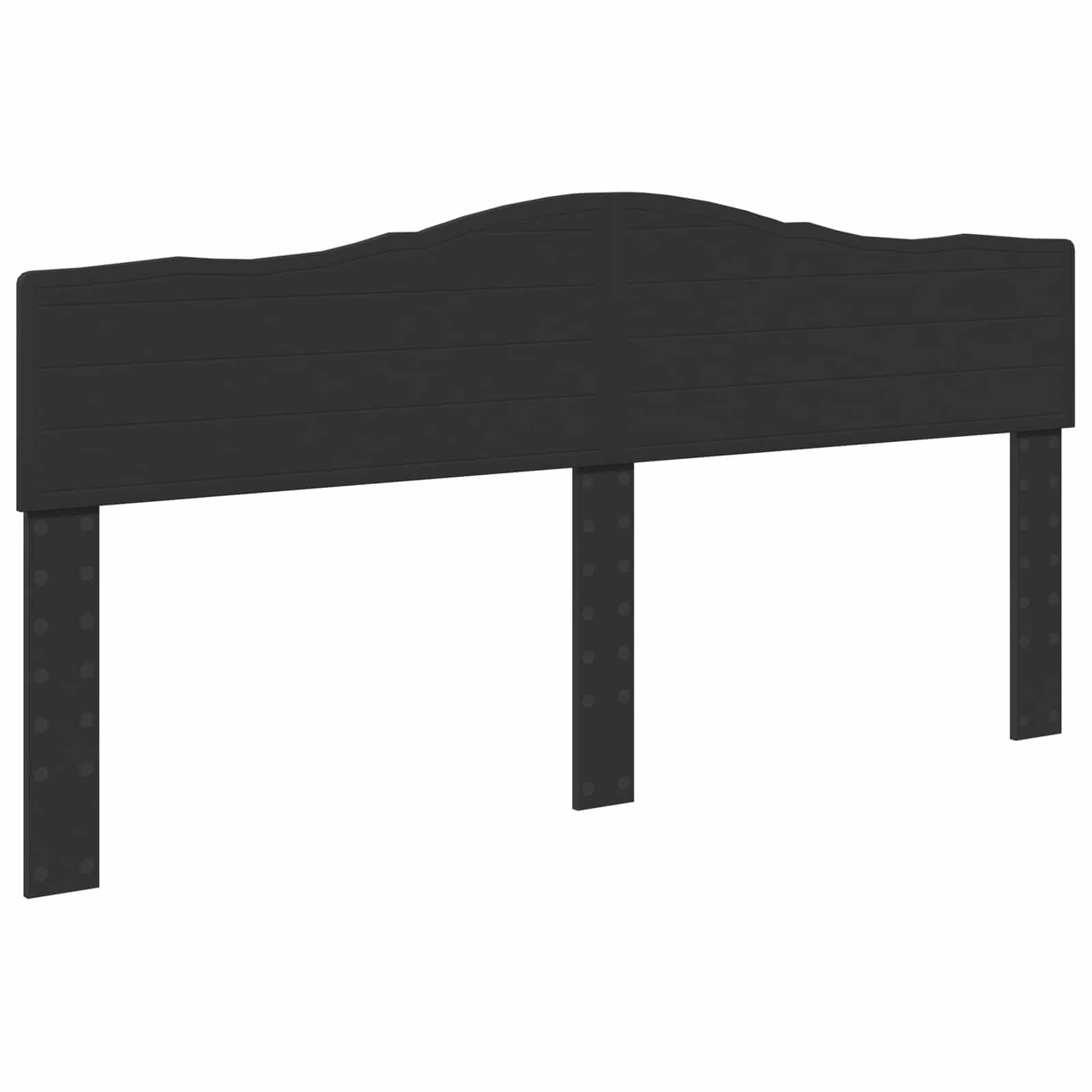 vidaXL Bed Frame with Headboard Black 180 x 200 cm Solid Pine Wood 6
