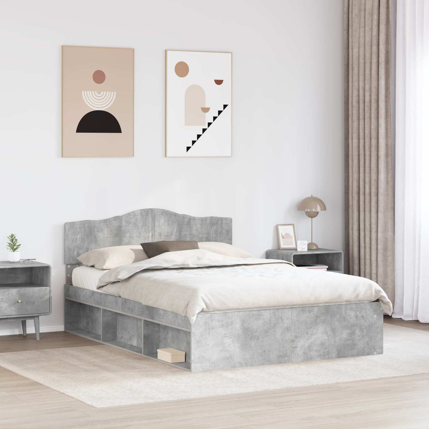 vidaXL Bed Frame with Headboard Concerte 160 x 200 cm Solid Pine Wood 3