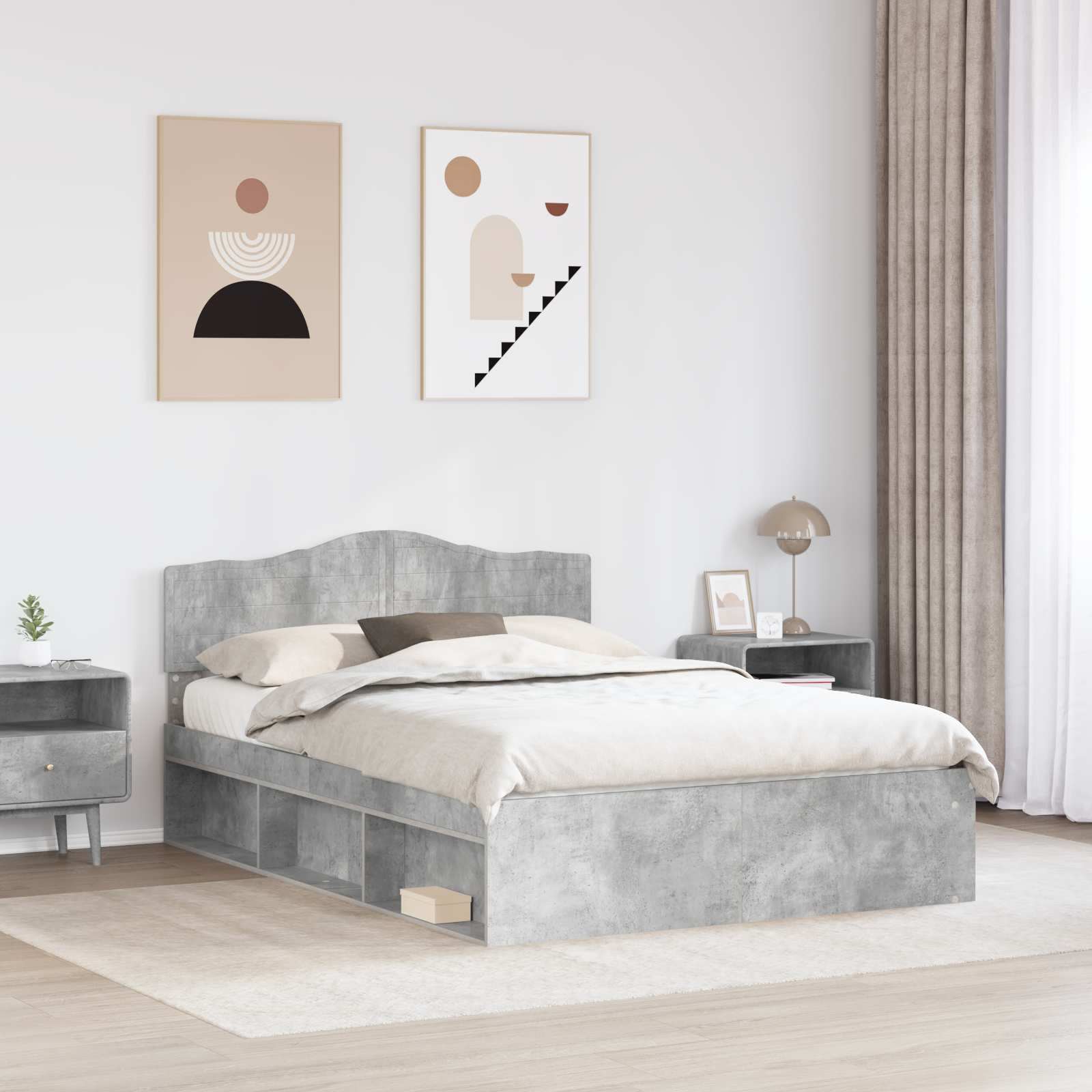 vidaXL Bed Frame with Headboard Concerte 160 x 200 cm Solid Pine Wood 3
