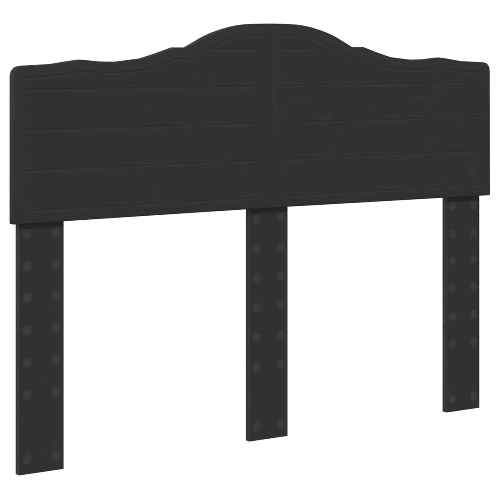 vidaXL Bed Frame with Headboard Black 135 x 190 cm Solid Pine Wood 6