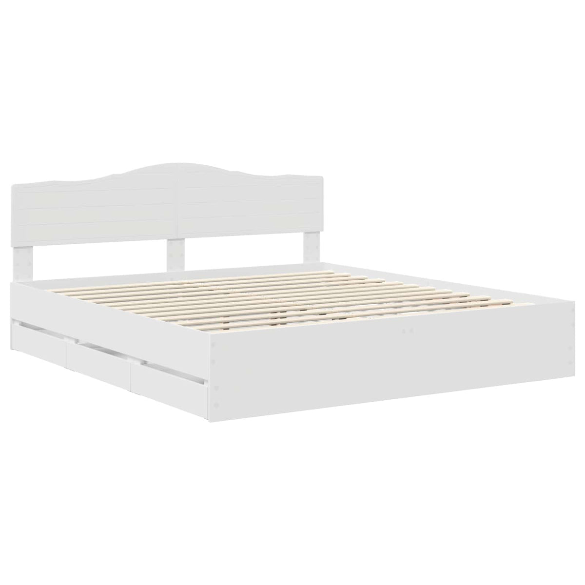 vidaXL Bed Frame with Drawer White 180 x 200 cm Engineer Wood 4