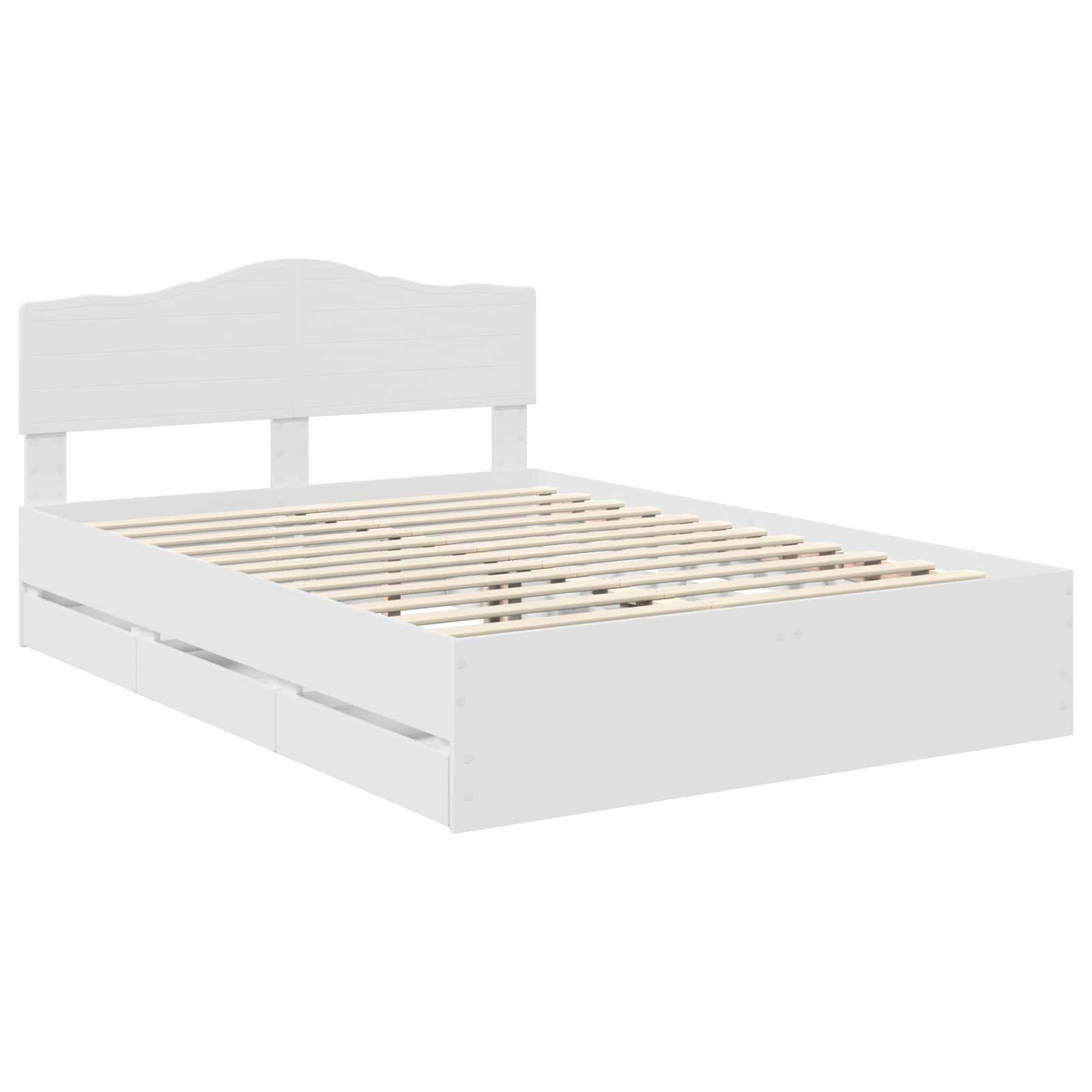 vidaXL Bed Frame with Drawer White 160 x 200 cm Engineer Wood 4