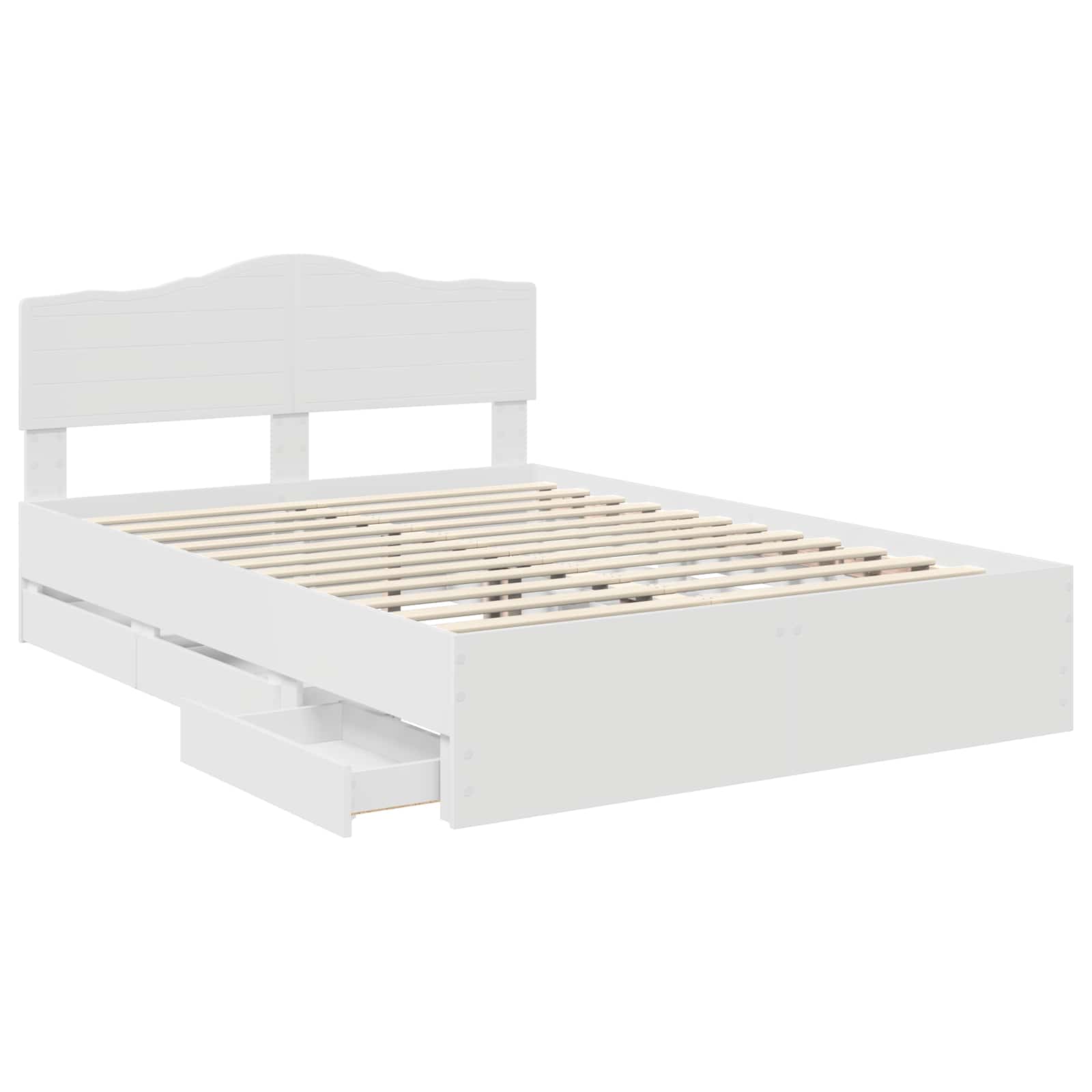 vidaXL Bed Frame with Drawer White 140 x 190 cm Engineer Wood 5