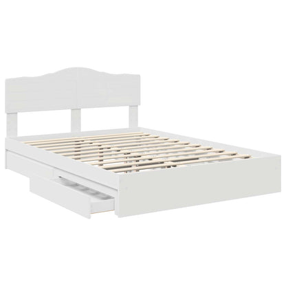 vidaXL Storage Bed with Drawer White 160 x 200 cm Engineered Wood 5