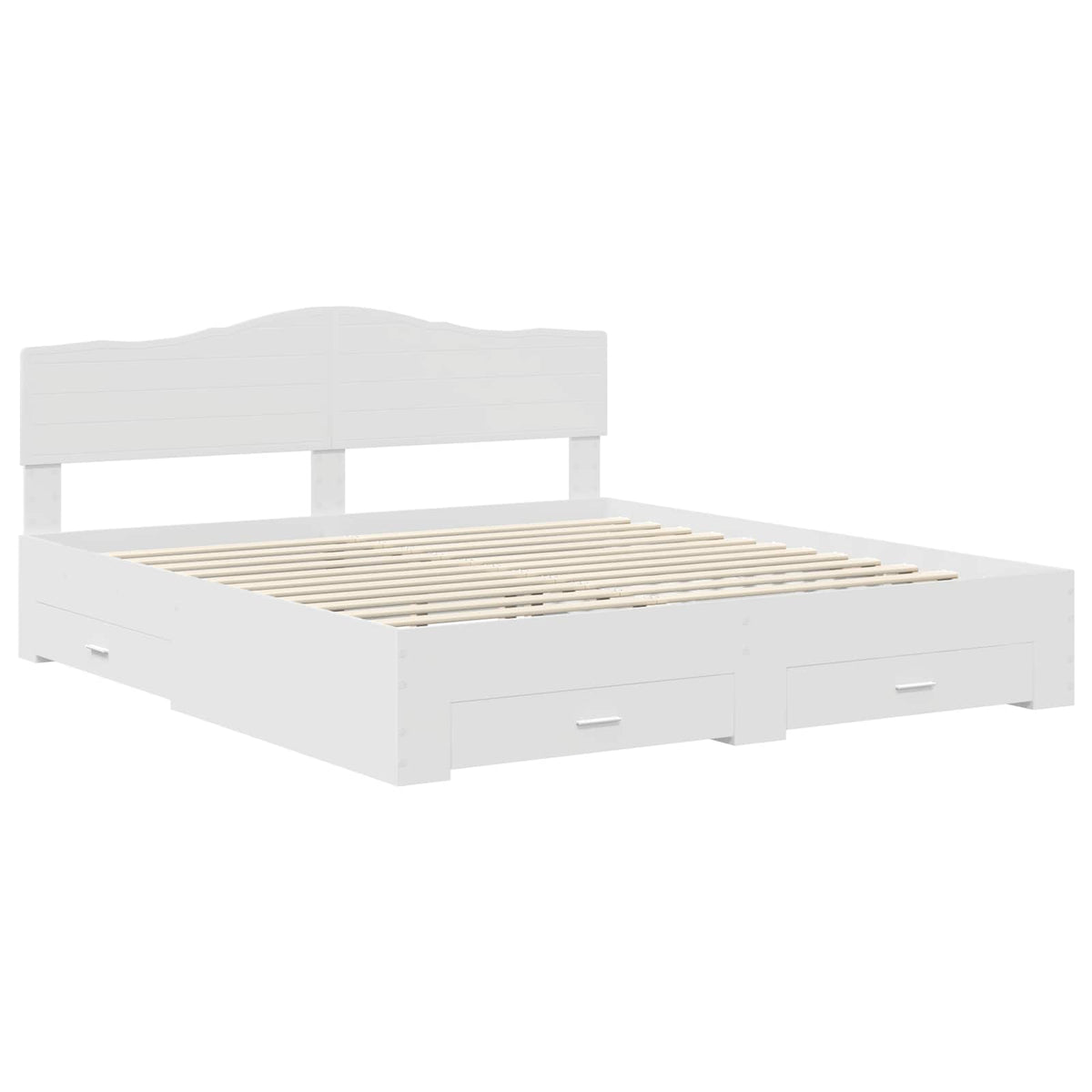 vidaXL Bed Frame with Drawer White 180 x 200 cm Engineered Wood 4