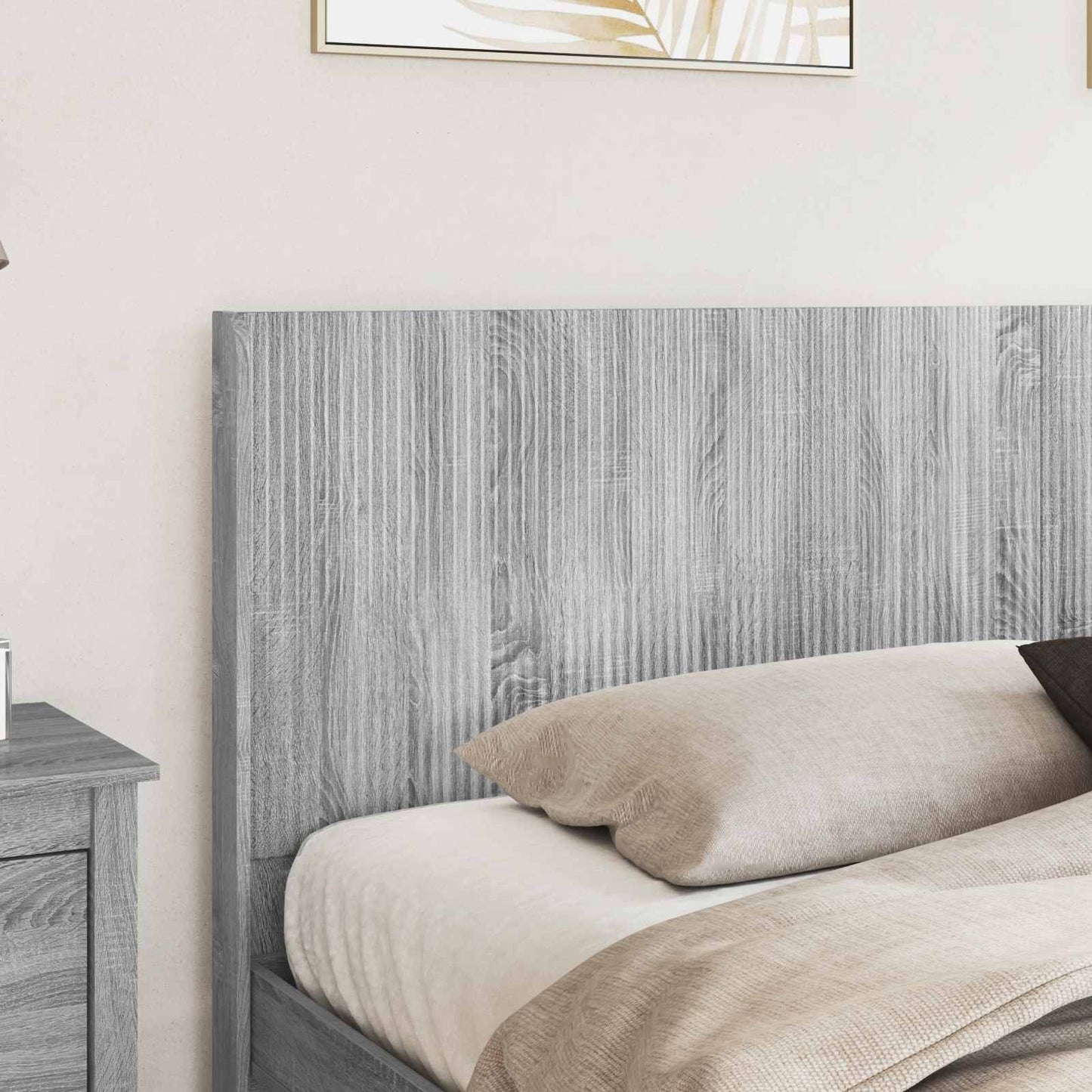 vidaXL Bed Frame with Storage and Headboard Grey Sonoma 200 x 200 cm 3