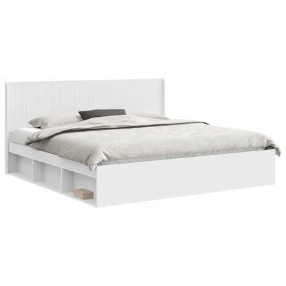 vidaXL Bed Frame with Storage and Headboard 2 pcs White 180 x 200 cm 2