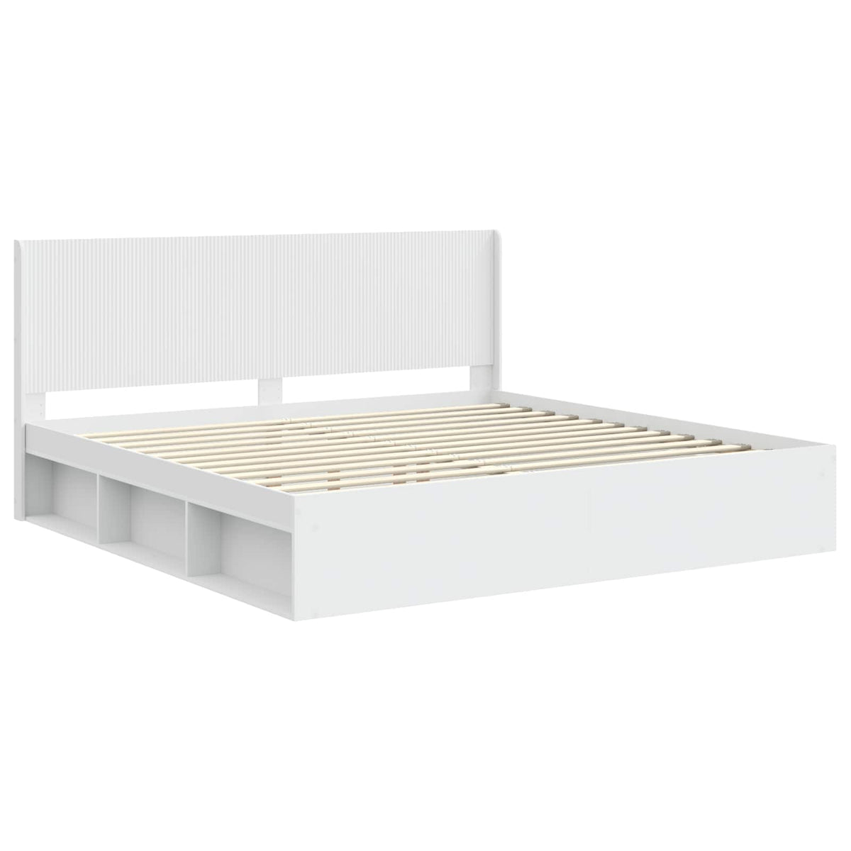 vidaXL Bed Frame with Storage and Headboard 2 pcs White 180 x 200 cm 4