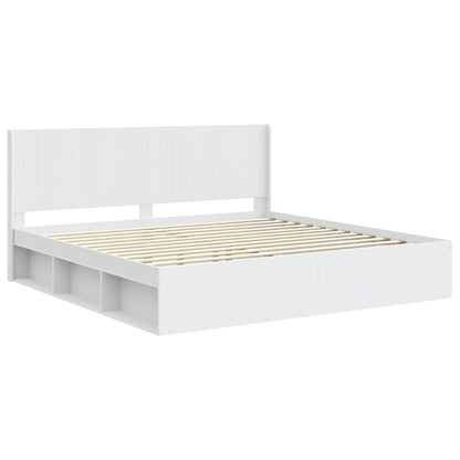 vidaXL Bed Frame with Storage and Headboard 2 pcs White 180 x 200 cm 4