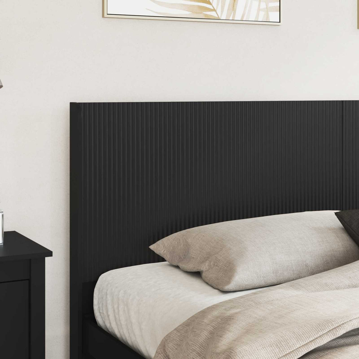 vidaXL Bed Frame with Storage and Headboard Black 180 x 200 cm 3
