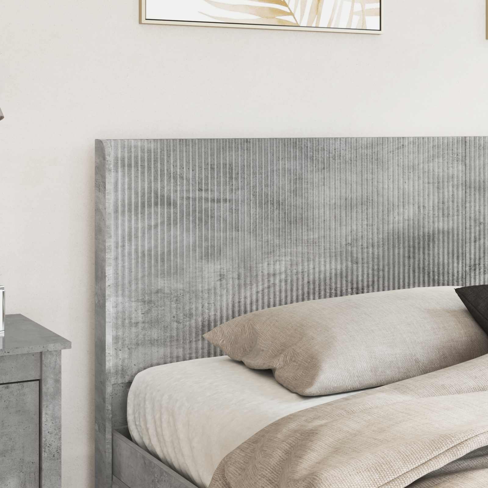 vidaXL Bed Frame with Storage and Headboard Concrete Grey 180 x 200 cm 3