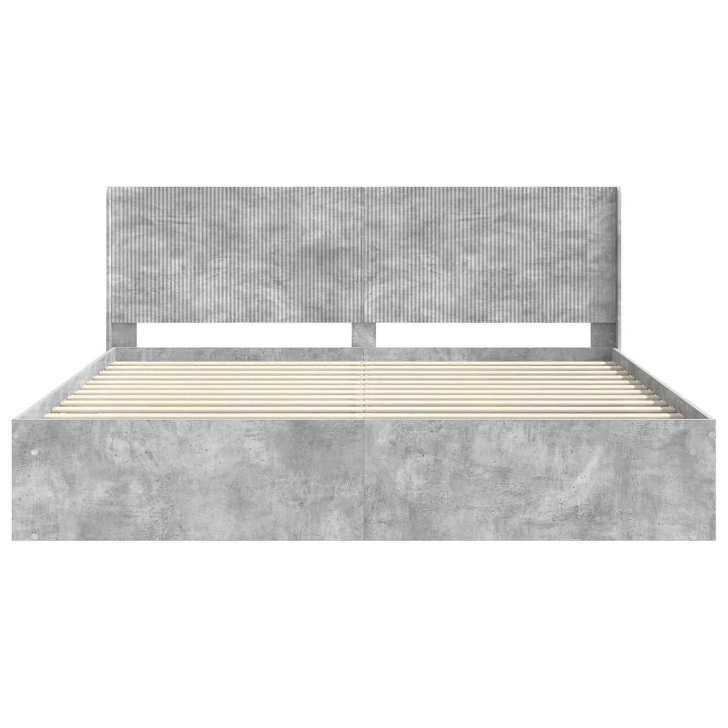 vidaXL Bed Frame with Storage and Headboard Concrete Grey 180 x 200 cm 5