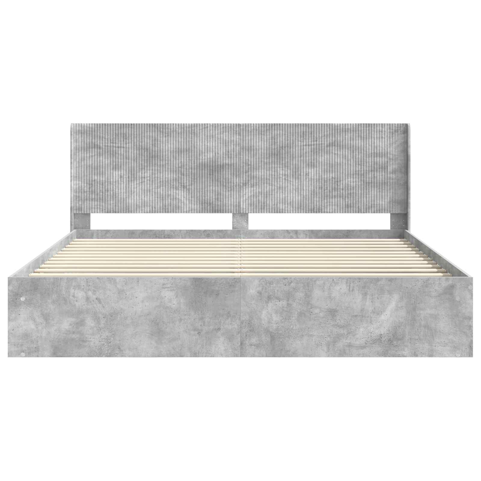 vidaXL Bed Frame with Storage and Headboard Concrete Grey 180 x 200 cm 5