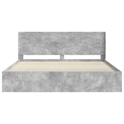 vidaXL Bed Frame with Storage and Headboard Concrete Grey 180 x 200 cm 5