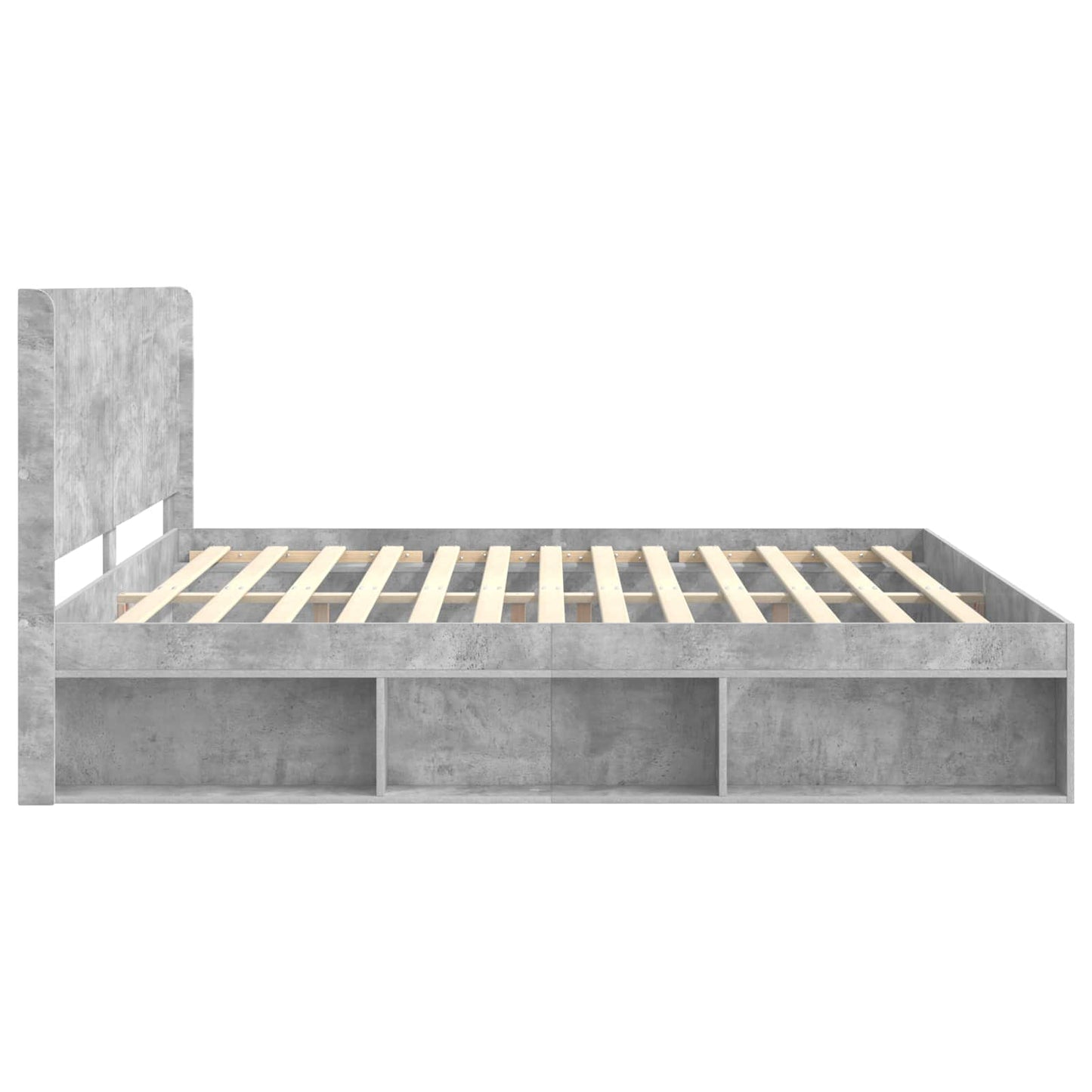 vidaXL Bed Frame with Storage and Headboard Concrete Grey 180 x 200 cm 6