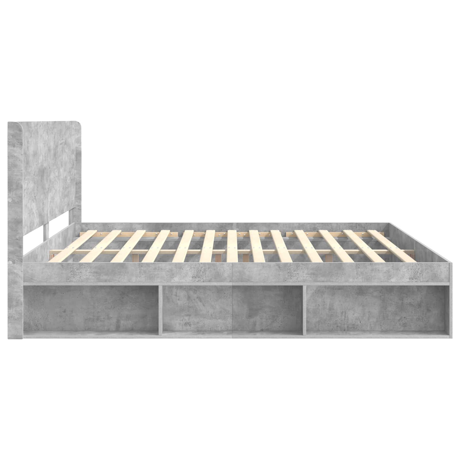 vidaXL Bed Frame with Storage and Headboard Concrete Grey 180 x 200 cm 6