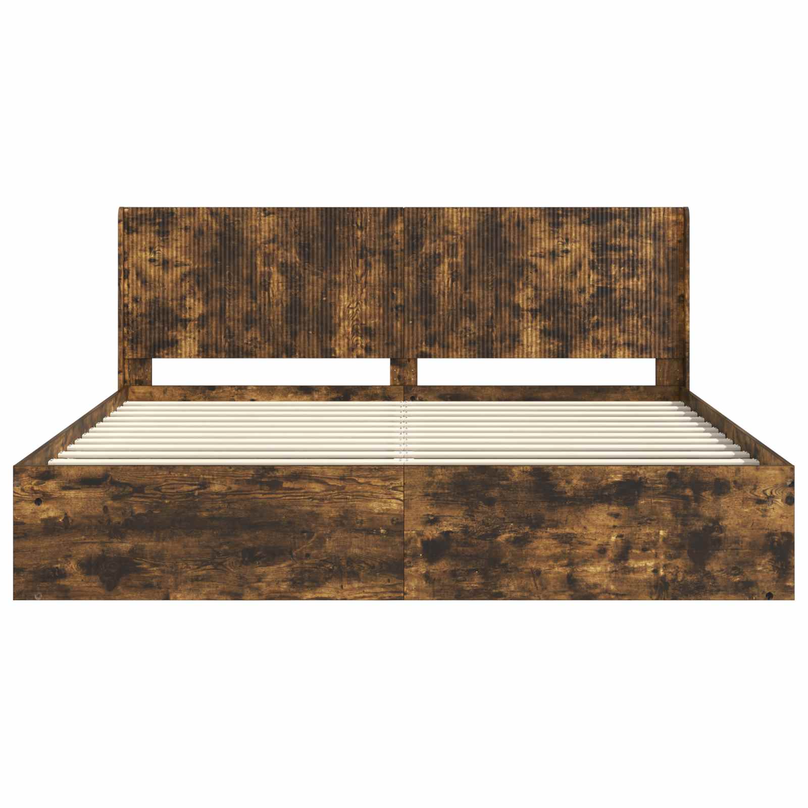 vidaXL Bed Frame with Storage and Headboard Smoked Oak 180 x 200 cm 5