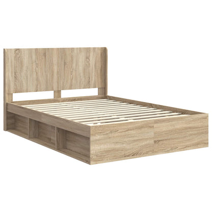 vidaXL Bed Frame with Storage and Headboard 2 pcs Engineered Wood 4