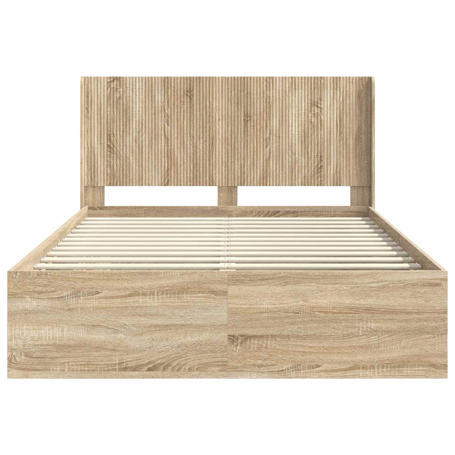 vidaXL Bed Frame with Storage and Headboard 2 pcs Engineered Wood 5