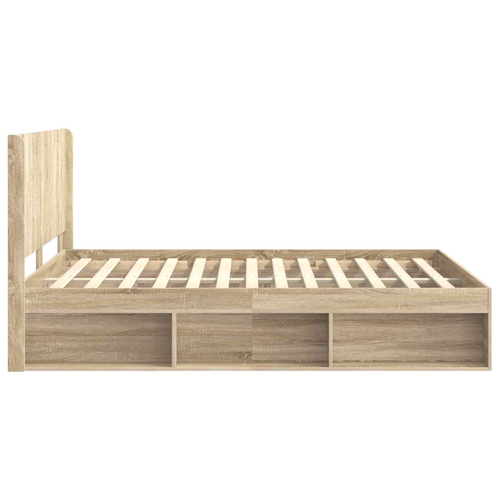 vidaXL Bed Frame with Storage and Headboard 2 pcs Engineered Wood 6