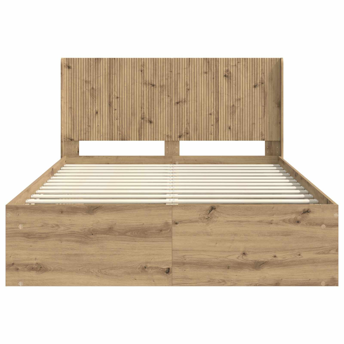 vidaXL Bed Frame with Storage and Headboard Artisan Oak 150 x 200 cm 5