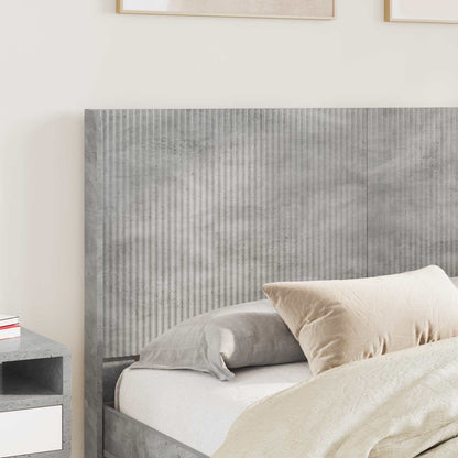 vidaXL Bed Frame with Storage and Headboard Concrete Grey 135 x 190 cm 3