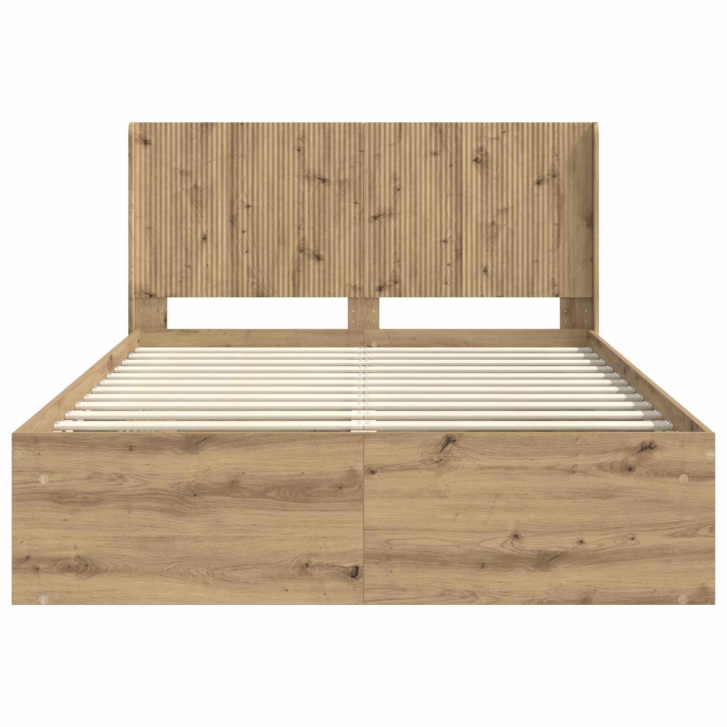 vidaXL Bed Frame with Storage and Headboard Artisan Oak 135 x 190 cm 5