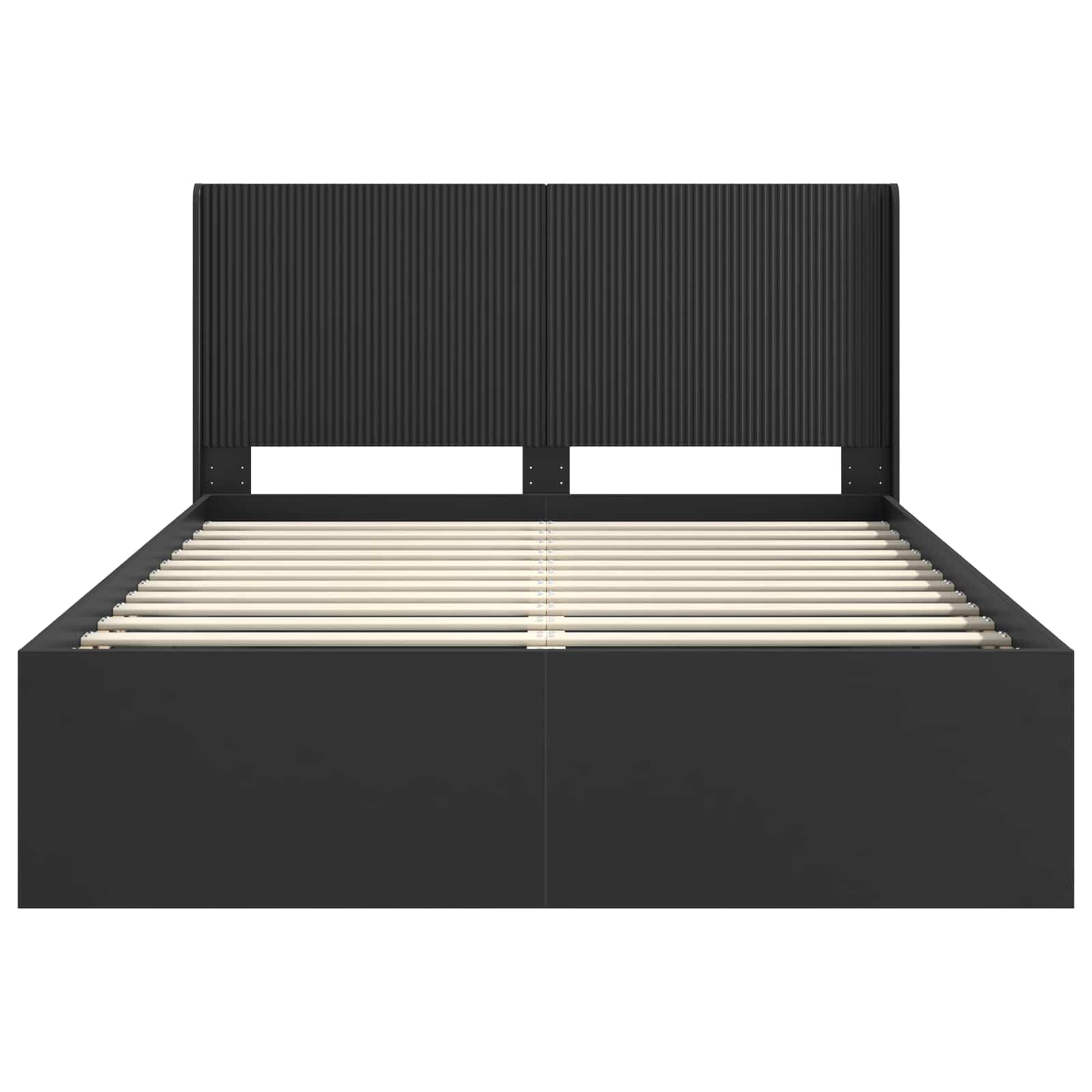 vidaXL Bed Frame with Storage and Headboard Black 120 x 200 cm 5