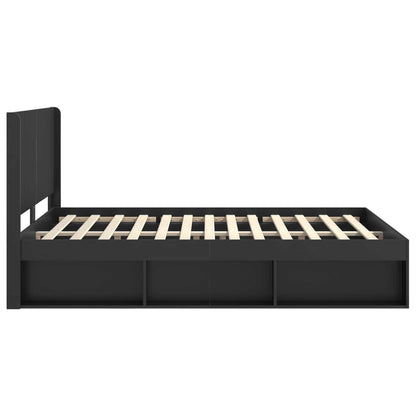 vidaXL Bed Frame with Storage and Headboard Black 120 x 200 cm 6